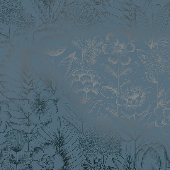 Homestead Floral Metallic Wallpaper