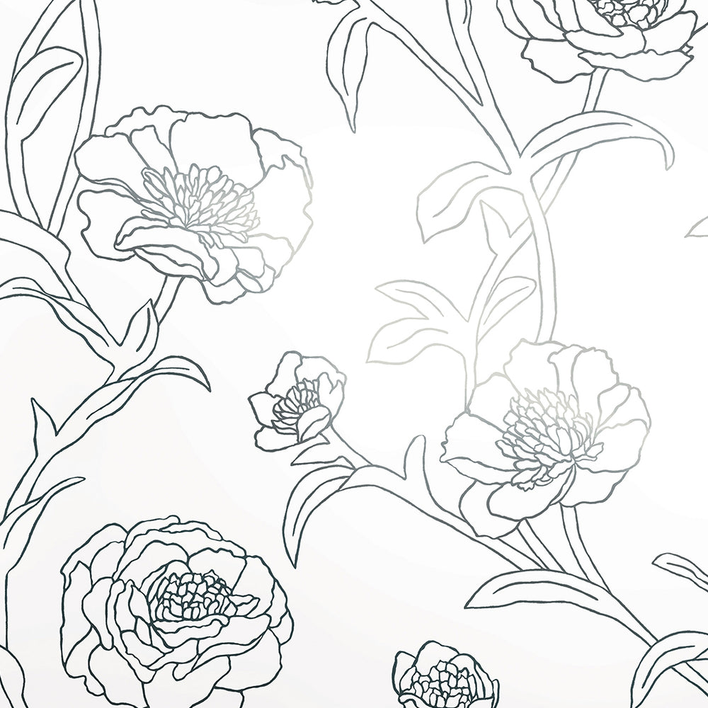 Peonies Peel and Stick Wallpaper