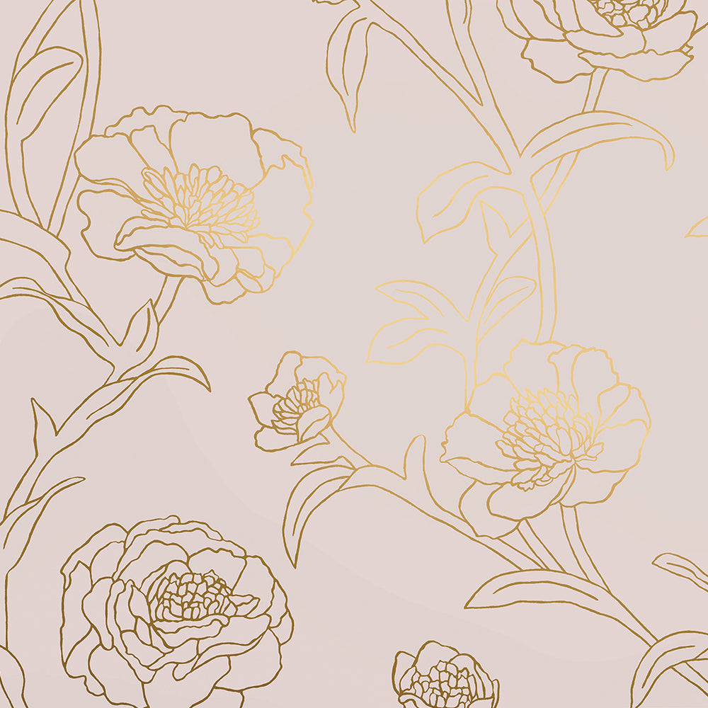Peonies Peel and Stick Wallpaper