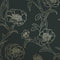 Peonies Removable Wallpaper Sample Swatch  option Black/Gold Sample