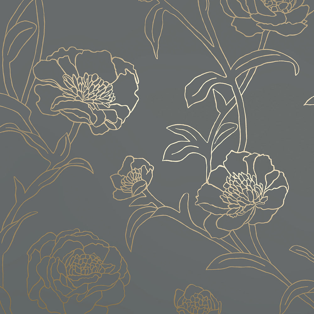 Peonies Peel and Stick Wallpaper Sample Swatch