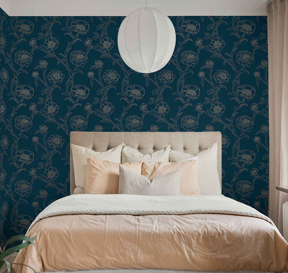 Peonies Peel and Stick Wallpaper