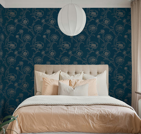 Peonies Peel and Stick Wallpaper