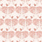 Block Print Mermaids Removable Wallpaper Sample Swatch  option Coral Sample