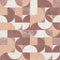 Composed Shapes Removable Wallpaper  option Redwood
