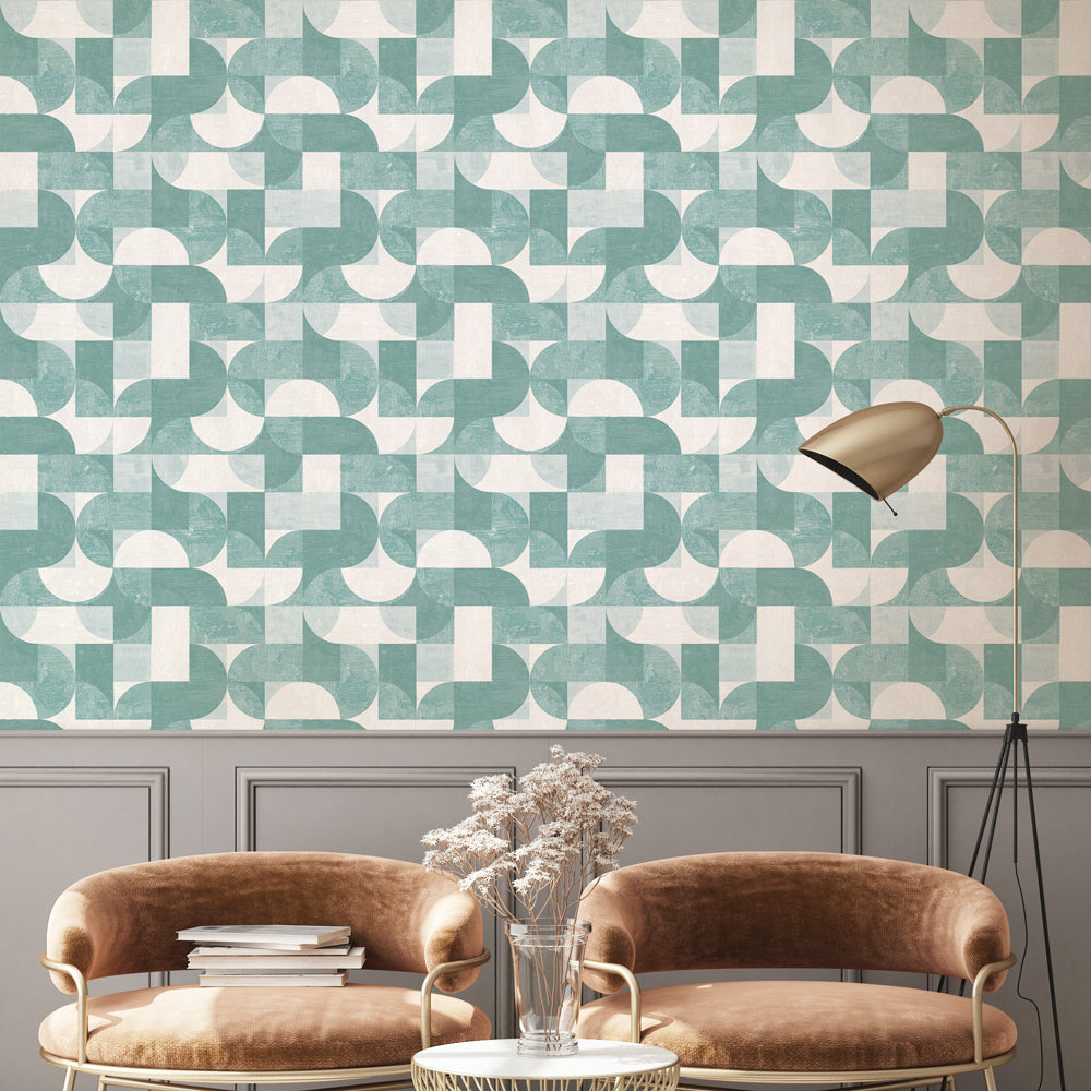 Composed Shapes Peel and Stick Wallpaper
