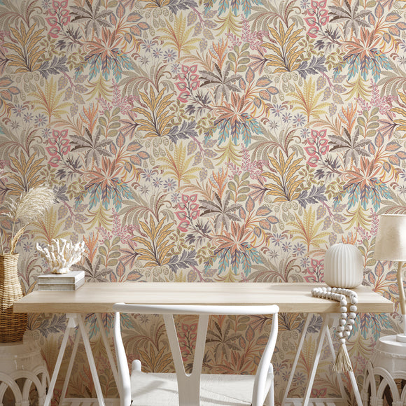 Crafted Floral Peel and Stick Wallpaper