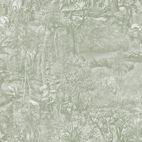 Jungle Toile Removable Wallpaper Sample Swatch