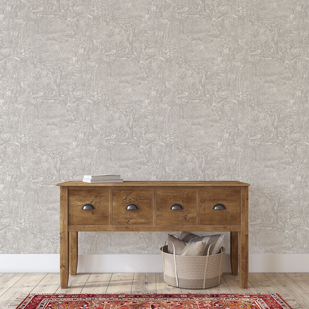 Jungle Toile Peel and Stick Wallpaper