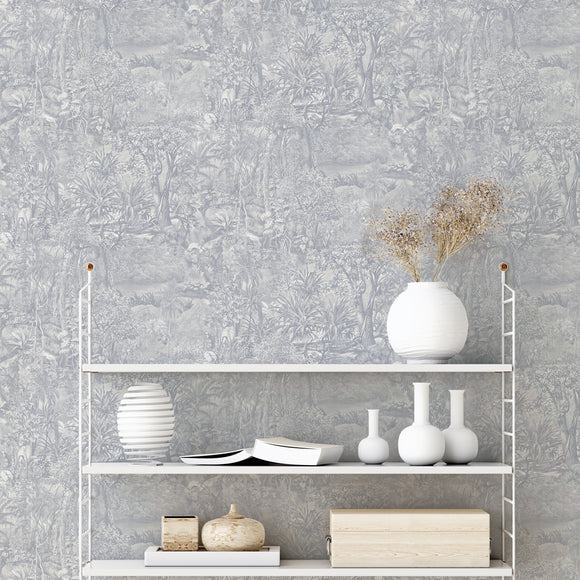 Jungle Toile Peel and Stick Wallpaper