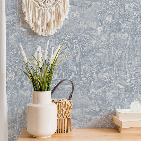 Jungle Toile Peel and Stick Wallpaper