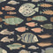 Marine Fish Removable Wallpaper Sample Swatch  option Nightfall Sample
