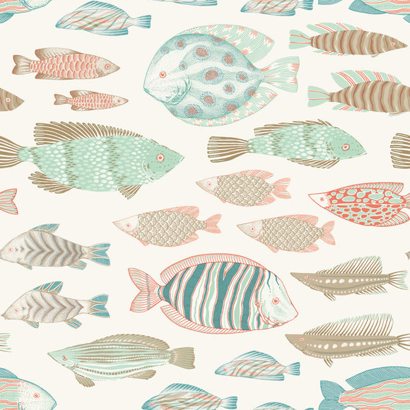 Marine Fish Removable Wallpaper Sample Swatch