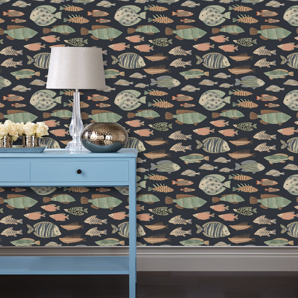 Marine Fish Peel and Stick Wallpaper