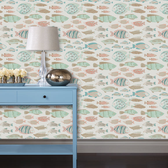 Marine Fish Peel and Stick Wallpaper