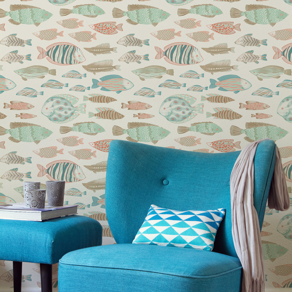 Marine Fish Peel and Stick Wallpaper