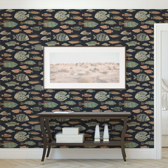 Marine Fish Peel and Stick Wallpaper