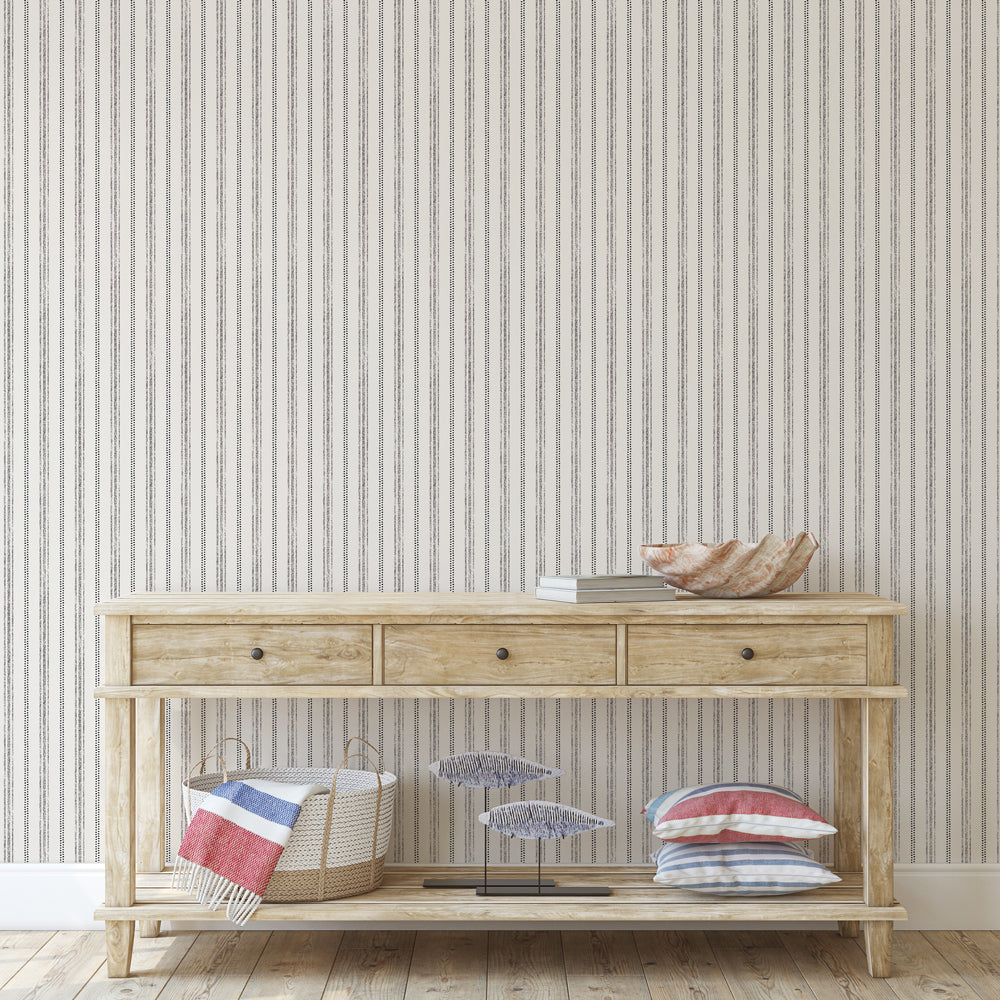 Nautical Stripe Peel and Stick Wallpaper