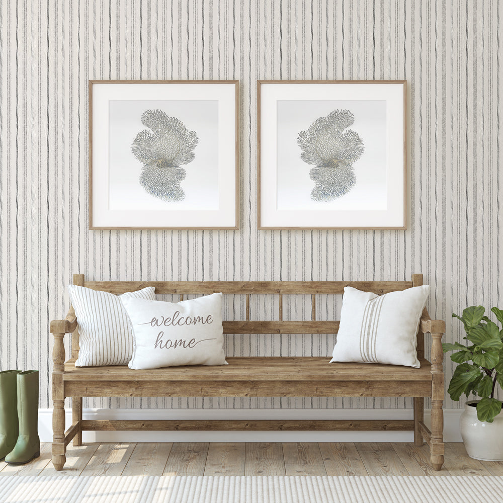 Nautical Stripe Peel and Stick Wallpaper