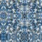 Ornate Medallion Removable Wallpaper Sample Swatch  option Blue Sapphire Sample