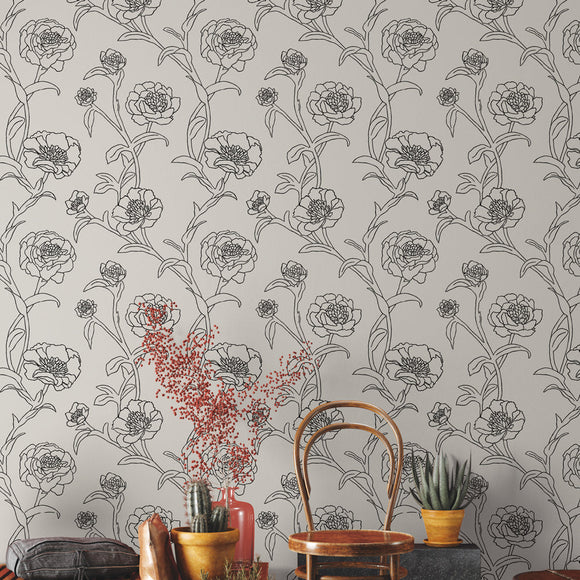 Peonies Removable Wallpaper