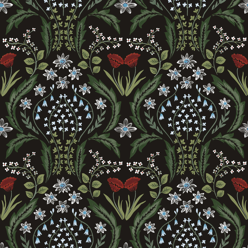 Scandi Floral Peel and Stick Wallpaper