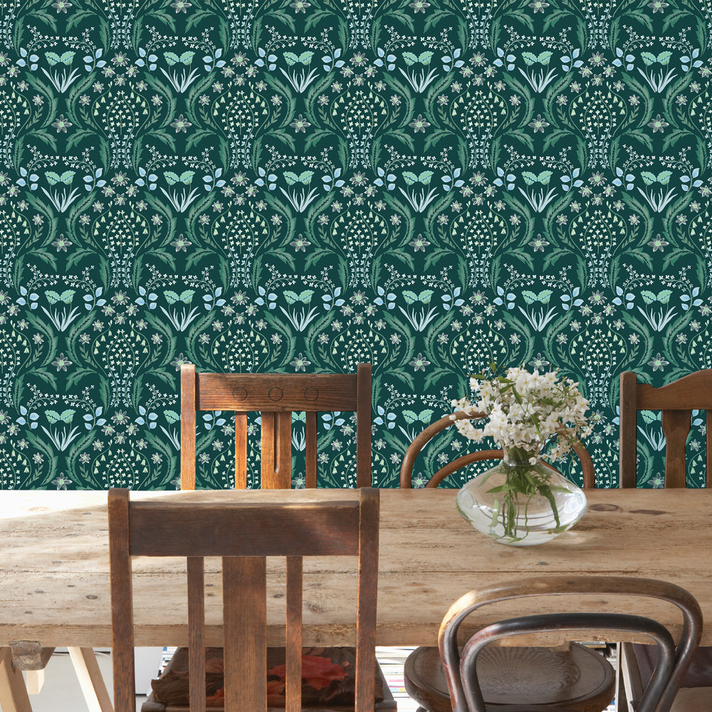 Scandi Floral Peel and Stick Wallpaper