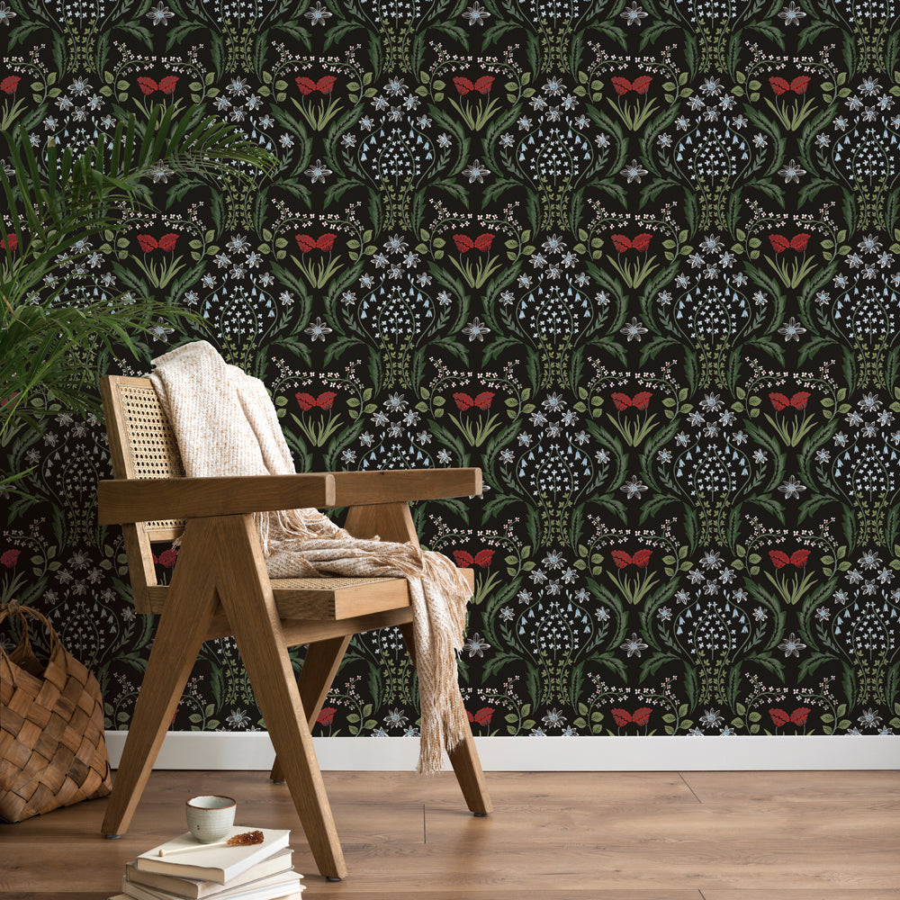 Scandi Floral Peel and Stick Wallpaper