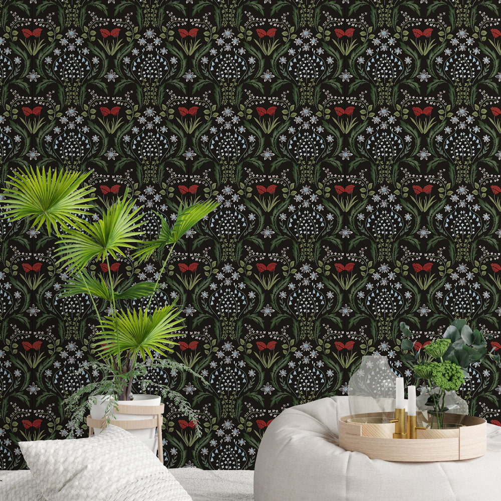 Scandi Floral Peel and Stick Wallpaper