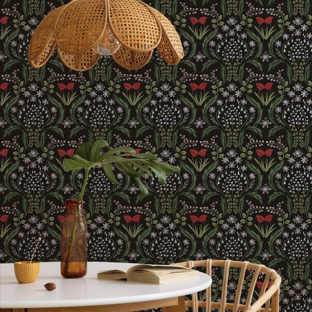 Scandi Floral Peel and Stick Wallpaper