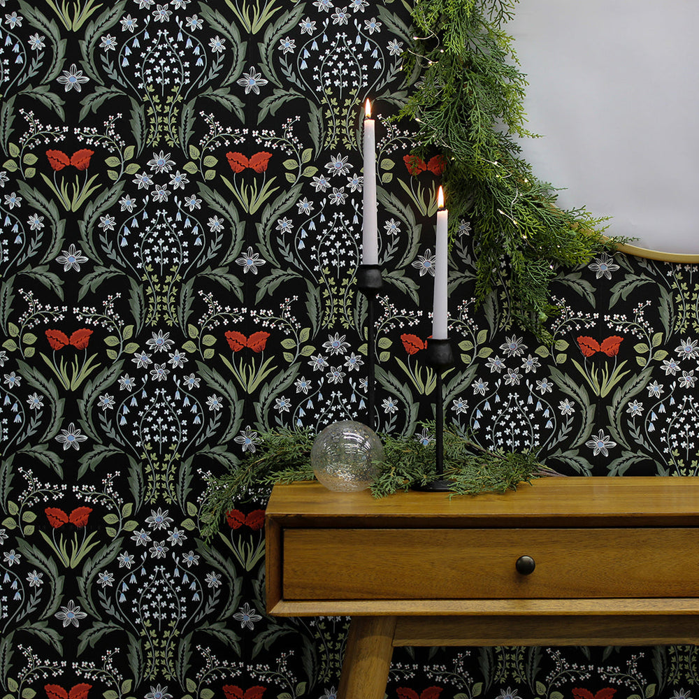 Scandi Floral Peel and Stick Wallpaper