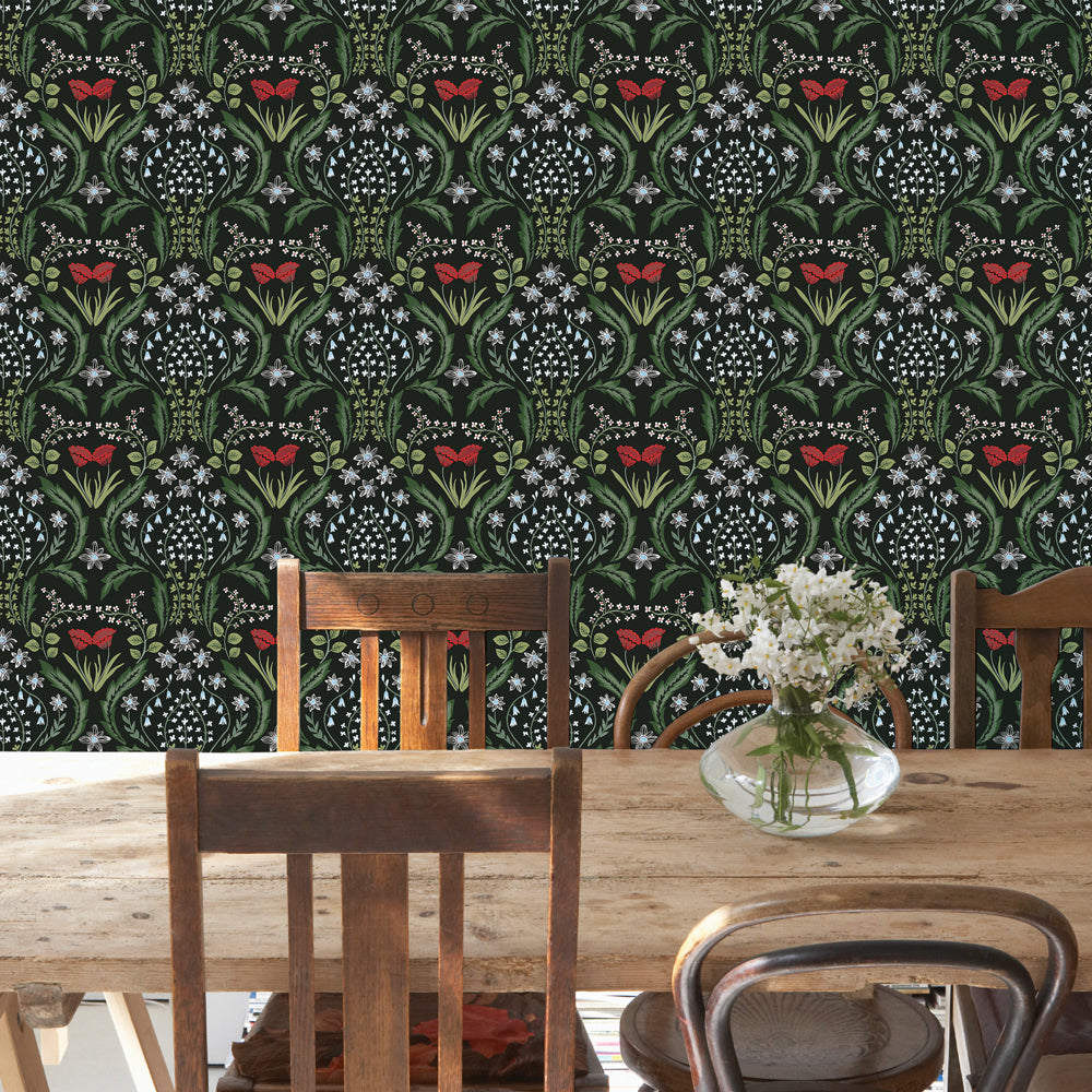Scandi Floral Peel and Stick Wallpaper