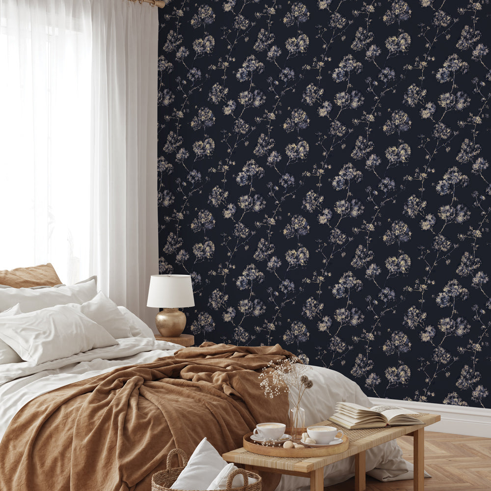 Sun-Bleached Floral Peel and Stick Wallpaper