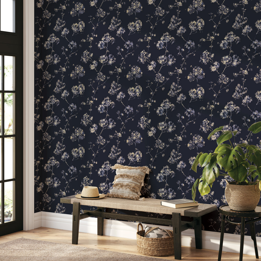 Sun-Bleached Floral Peel and Stick Wallpaper