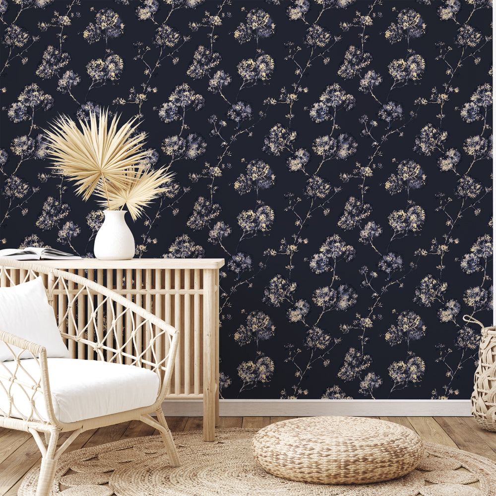 Sun-Bleached Floral Peel and Stick Wallpaper