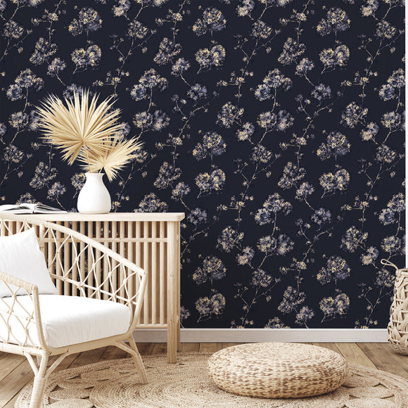 Sun-Bleached Floral Removable Wallpaper