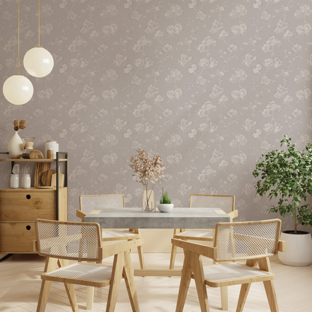 Sun-Bleached Floral Peel and Stick Wallpaper