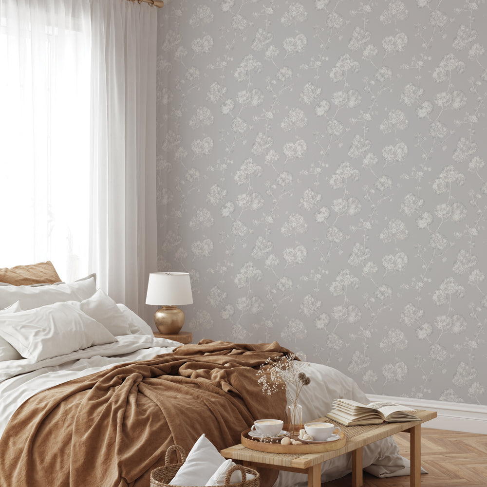 Sun-Bleached Floral Peel and Stick Wallpaper
