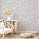 Sun-Bleached Floral Removable Wallpaper