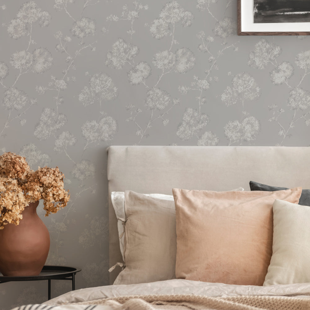 Sun-Bleached Floral Peel and Stick Wallpaper