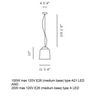 Teodora Glass Suspension Light