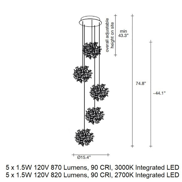 Argent Mon Bijou Multi Pendant Light