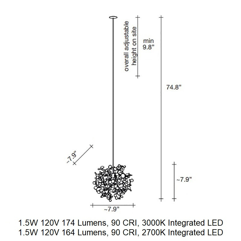Argent Mon Bijou Pendant Light with Disc