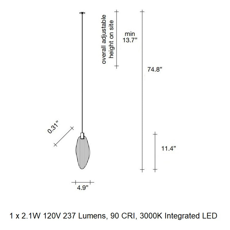 Harpe Single Pendant Light with Disc