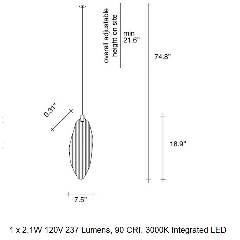 Harpe Single Pendant Light with Disc