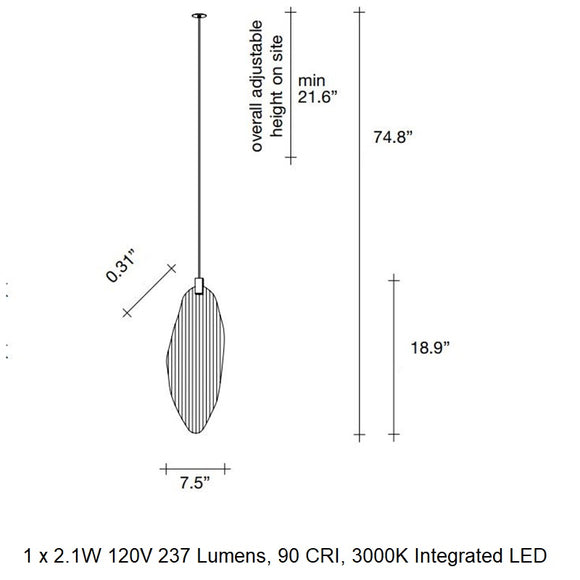 Harpe Single Pendant Light with Disc
