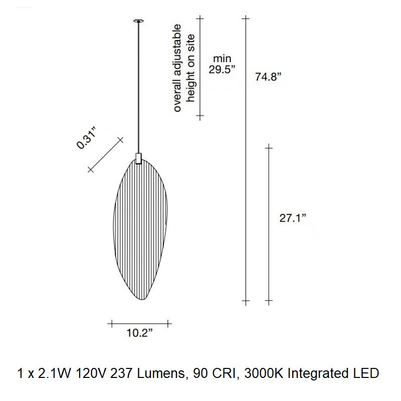 Harpe Single Pendant Light with Disc
