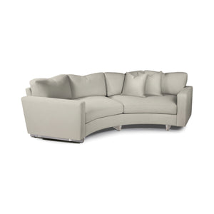 Clip 2 Two Arm Curved Sofa with Clear Acrylic Base