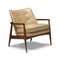 Draper Tufted Lounge Chair  option A-CL Cream Leather
