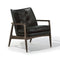 Draper Tufted Lounge Chair  option Gray Walnut